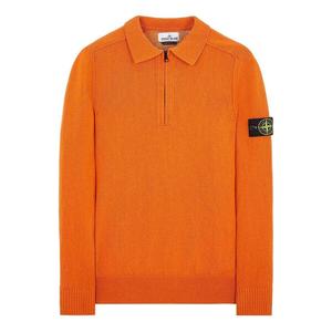 Рубашка поло logocotton half-zip polo shirt 'orange' Stone Island, оранжевый