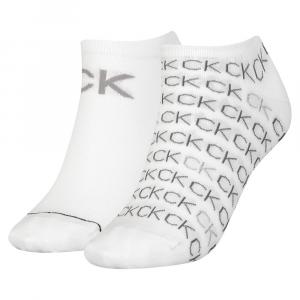 Носки Calvin Klein Sneaker All Over Logo 2 шт, белый