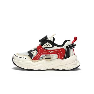 Современные детские кроссовки Lifestyle Kids Low-top Белый/Красный/Черный Pony, белый