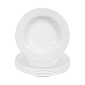 Тарелка для супа Suppenteller Rondo/Liane ø 22,3 см, набор из 6 белых тарелок Seltmann Weiden, белый