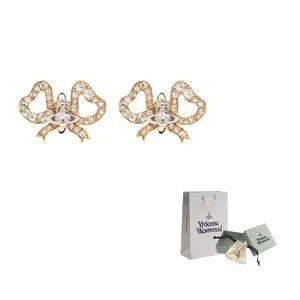 Серьги с кристаллами Orb Vivienne Westwood, золотой