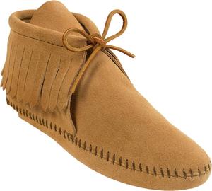 Женские классические сапоги Minnetonka с бахромой на твердой и мягкой подошве, светло-коричневый