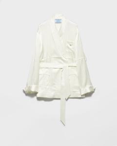 Шелковый халат Prada, аква