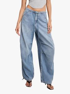 Лёгкие джинсы парашют Good American, Indigo794