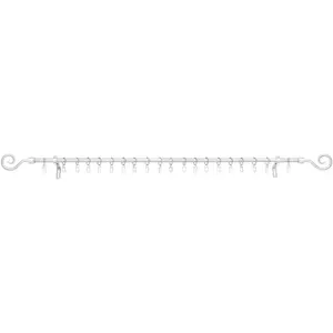 LICHTBLICK ORIGINAL Карниз «Kringel», 1 направляющая, фиксированный размер, цвет silberfarben