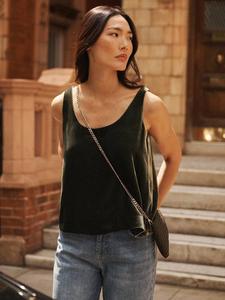 Верх-жилет из фиолетового бархата NRBY, Khaki