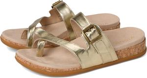 Туфли VIONIC Carmela Thong Sandals, цвет Gold Leather