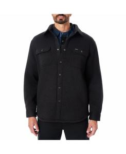 Мужская флисовая куртка-свитер с подкладкой из искусственного меха, застежка на кнопки Smith's Workwear, Charcoal heather