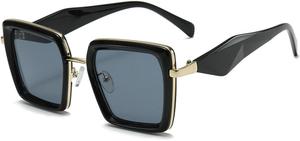 Винтажные квадратные мужские солнцезащитные очки с градиентным переходом цвета, защита от УФ-излучения UV400, женские солнцезащитные очки класса люкс 7278 Melrose, Brown