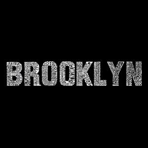 Brooklyn Neighborhoods — мужская футболка с рисунком Word Art LA Pop Art, серый