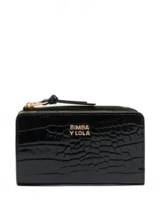 Кошелек на молнии с эффектом кожи крокодила Bimba y Lola, черный