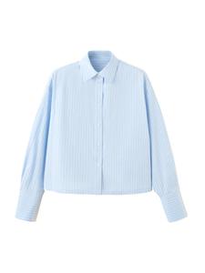 MANGO Рубашка 'Shinny' в пастельно-голубом цвете