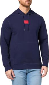 HUGO мужской худи с квадратным логотипом, Regular Fit, Evening Blue