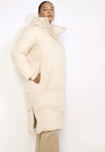 Длинное стеганое зимнее пальто-пуховик Lolaliza, Vanilla White