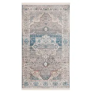 Винтажный персидский ковер тори серо-голубого цвета Safavieh, 122x183 см