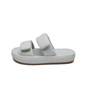 ZHR Женские тапочки-слайды, светло-голубые/светло-желтые/бежевые