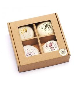 Набор бомбочек для ванны FRUIT, игристые, 4 x 80 г, Miodowa Mydlarnia