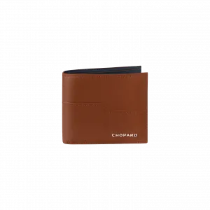 Кошелек Chopard Heritage mini wallet - Телячья кожа синего/коньячного цвета