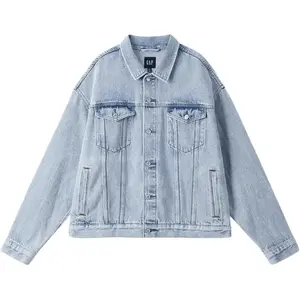 Джинсовая куртка унисекс светлого оттенка GAP, Светлая потертость