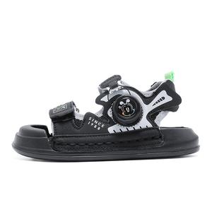 Детские сандалии с низким верхом, дышащие, противоскользящие и износостойкие BOBDOG, черный/серый