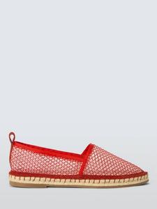 Повседневные сандалии-эспадрильи с бриллиантовой сеткой за полпенни John Lewis , красный