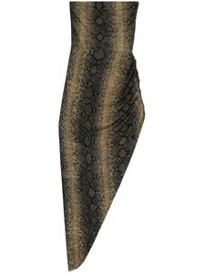 Платье без бретелей с драпировкой Norma Kamali, черный