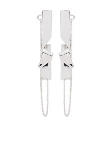 Сложенные серьги-кольца Eddie Borgo, серебряный