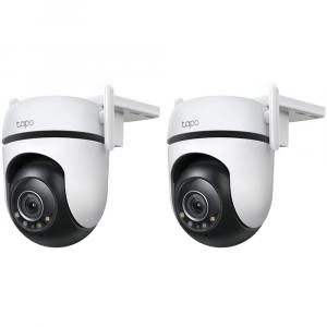 TP-Link Tapo C520WS 4-мегапиксельная уличная панорамная и наклонная Wi-Fi-камера видеонаблюдения с ночным видением и прожекторами (комплект из 2 шт.)