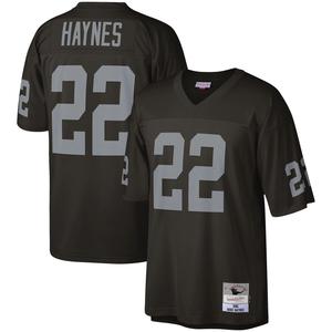 Мужская черная футболка Mitchell & Ness Mike Haynes Las Vegas Raiders 1985 Legacy Replica