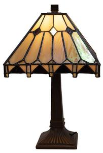 Настольная лампа Тиффани Clayre & Eef Tischlampe Chen, бежевый - стекло - 23 x 38 x 23 см