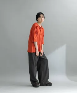 Эксклюзивная модель свободной трикотажной рубашки для интернет-магазина Kbf, цвет Orange