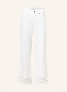 Брюки-Клеш Francesca с люверсами на шнуровке Cambio, белый