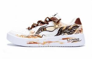 LINING Кроссовки для скейтборда Pontoon Boats с противоскользящим покрытием, износостойкие, низкие, мужские, белые, коричневые