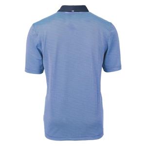 Мужское поло Cutter & Buck Virtue Eco Pique с микро полосками, синий