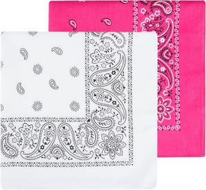 Подарочный набор многофункциональных бандан Levi's All-Gender - повязка на голову, шарф, защита лица и шеи, Pink/White