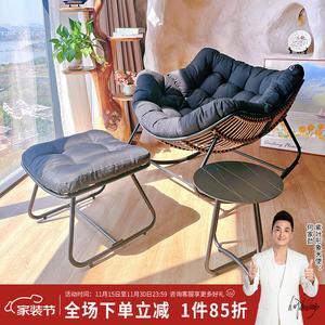 Кресло-качалка из искусственного ротанга с мягкой подушкой для дома и сада [Brand Name]