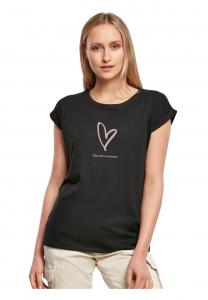 Футболка Be Famous ROLL UP LEBMO, Shirt Black Print Rosegold Flex A/Black