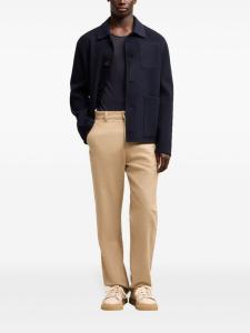 AMI Paris прямые брюки с нашивкой-логотипом, серый