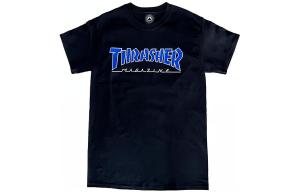 Футболка унисекс черная синяя Thrasher