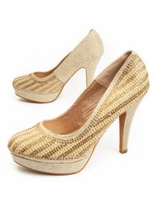 Туфли Unne74 в золотистом цвете Montevita