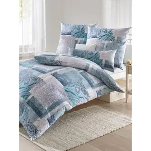 Постельное белье Биберна Biberna, цвет petrol-grau