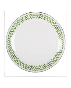 Набор из 2 эмалированных подставок под тарелки с узором гребешок Golden Rabbit, Green