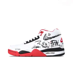 Nike Кроссовки баскетбольные mid top Unisex Flight Legacy Project Explosive, Rebellious Monologue, бело-красные