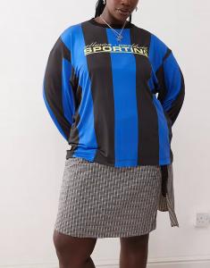 Футболка COLLUSION Plus в спортивную полоску