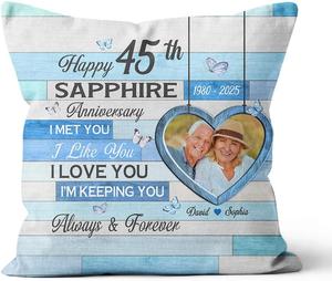 Custom Персонализированная квадратная подушка с фото для супружеской пары Option 5