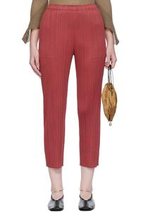 Pleats Please Issey Miyake Красные брюки-абажуры