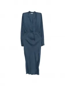 Драпированное струящееся платье миди Patrizia Pepe, синий