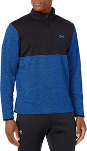 Футболка Under Armour Mens Armour Fleece Colorblock с застежкой-молнией ½, Tech Blue (432)/Tech Blue