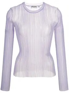 Полупрозрачный топ в рубчик Opening Ceremony, фиолетовый