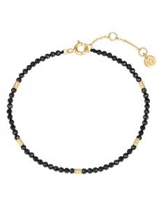 Glanzstücke München Браслет из стерлингового серебра со шпинелем в оправе из желтого золота